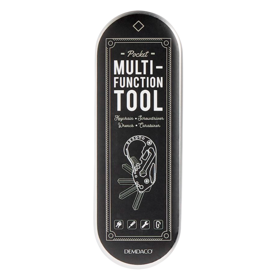 Multifunctional tool with branding on a white background. Available at Be Charmed