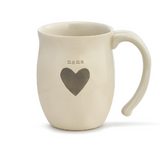 16 oz Demdaco Nana Heart Mug in cream stoneware, microwave and dishwasher safe, available at Be Charmed.