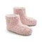 Pink Demdaco Giving Collection slipper booties, plush chenille in pink, grey & charcoal color options, sizes S–L, soft lining—available at Be Charmed.