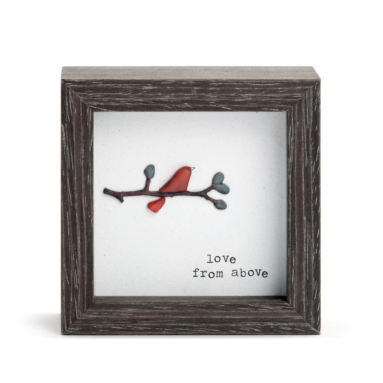 Demdaco Love From Above pebble art shadow box featuring “Love From Above” sentiment—Available at Be Charmed