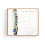 Demdaco Turquoise Beaded Love Bracelet with seven strands and heart pendant in box, available at Be Charmed.