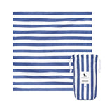 Dock & Bay Picnic Blanket – Vibrant, eco-friendly blanket with waterproof backing, ideal for picnics and beach days, available  in Whitsunday Blue at Be Charmed.