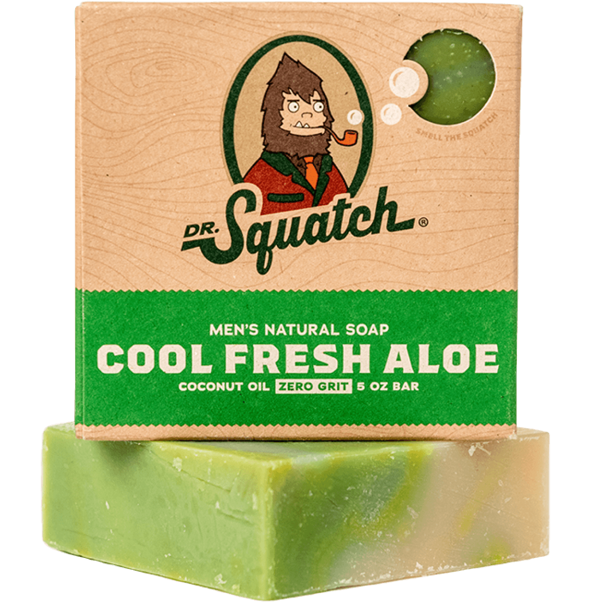 Dr. Squatch Cool Fresh Aloe Bar Soap – cooling aloe formula with a fresh scent and natural ingredients. Gentle on skin. Available at Be Charmed.