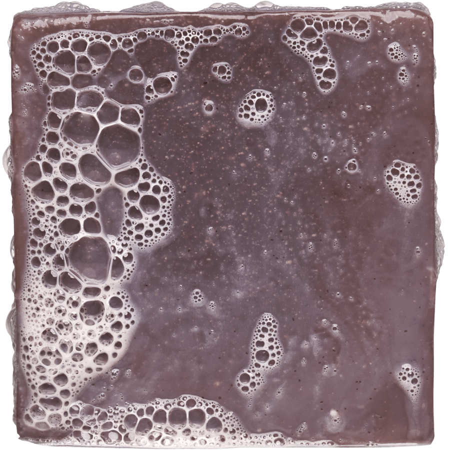 Foaming Bar of Dr. Squatch Maverick Musk exfoliating bar soap with leather, amber & moss scent. Available at  Be Charmed.