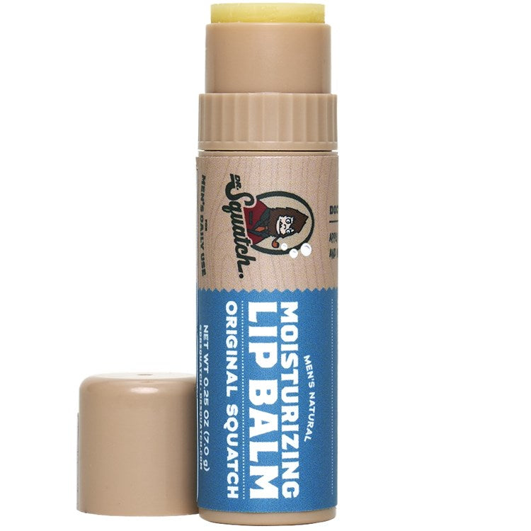 Dr. Squatch Lip Balm Original. Natural lip care that hydrates and protects against dryness. Available at Be Charmed.