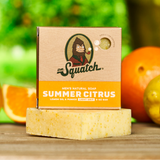 Dr. Squatch Summer Citrus Bar Soap – zesty citrus scent and natural exfoliants for a refreshing clean. Available at Be Charmed.