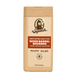 Dr. Squatch Body Wash 14 oz Wood Barrel Bourbon. Natural men’s body wash with oak, bourbon, and smoky spice fragrance. Available at Be Charmed.