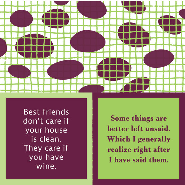 Drinks on Me Best Friends Napkins – funny, witty cocktail napkins perfect for parties, bar carts, and gifting. Available at Be Charmed.