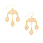 Scout Curated Wears Rose Quartz Stone Crescent Drop Earring