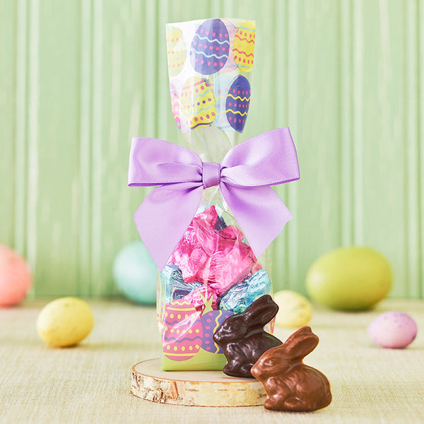 Harbor Sweets Solid Chocolate Bunnies Easter Bag 12pc