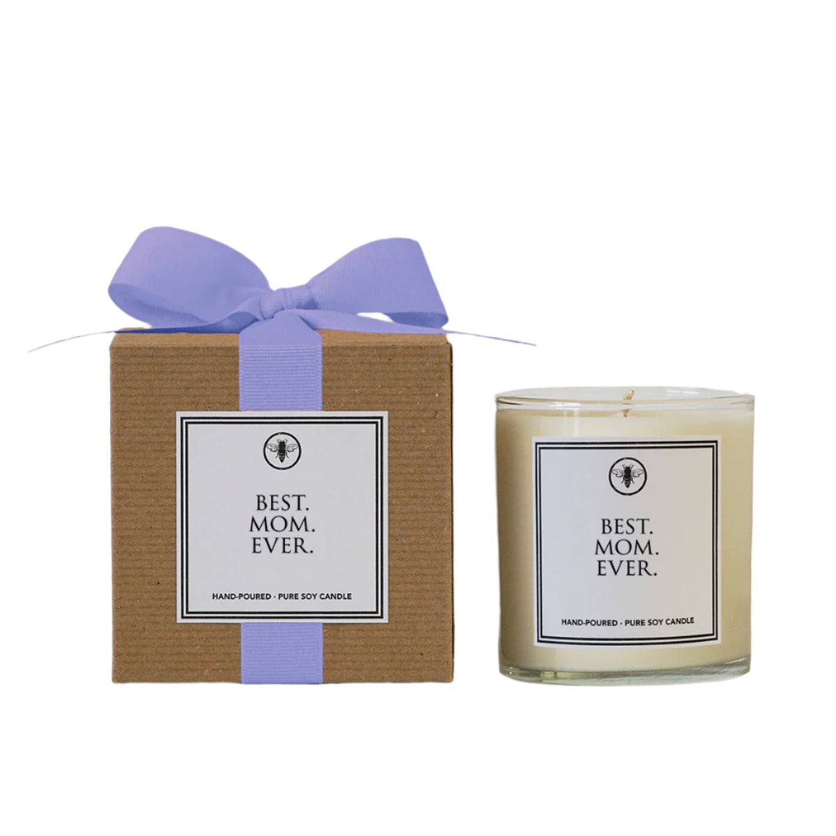 Ella B 11oz Best. Mom. Ever. Candle – hand-poured soy candle with soft floral fragrance. Available at Be Charmed.