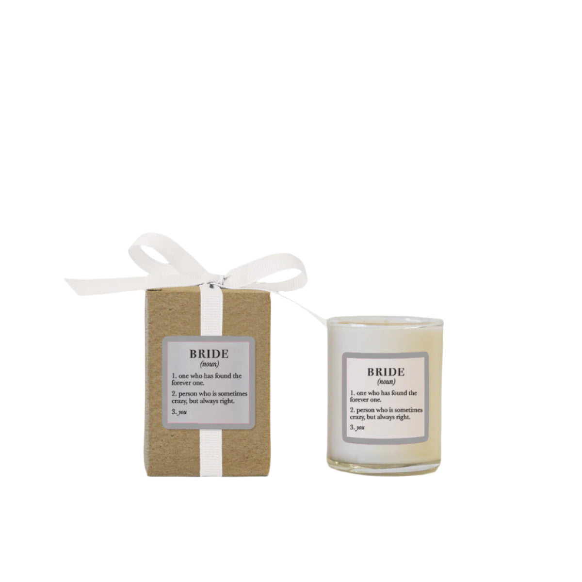 Ella B 3oz Bride Definition Candle – hand-poured soy candle with sweet, romantic fragrance. Available at Be Charmed.