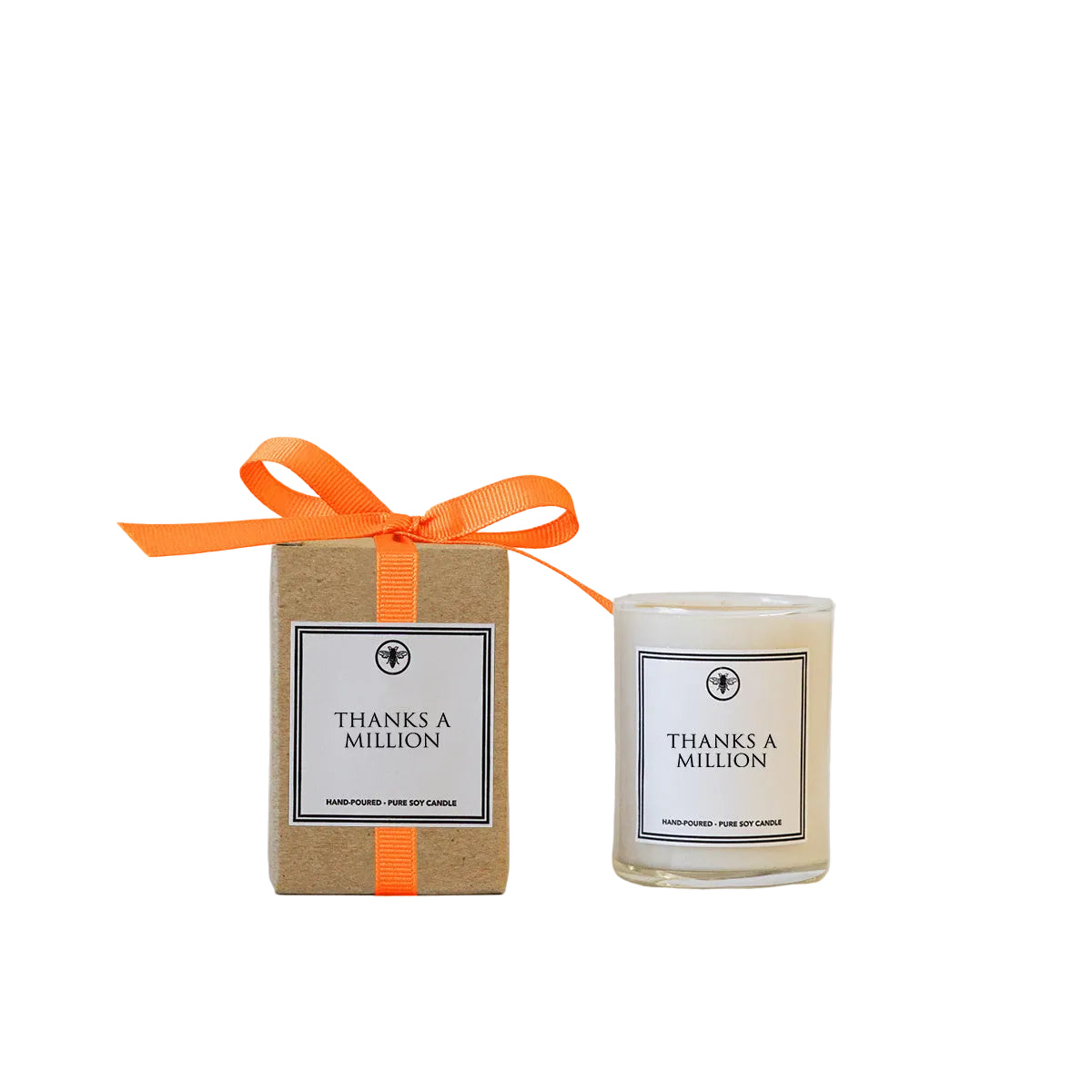 Ella B 3 oz Thanks a Million hand-poured soy candle perfect for thank you and appreciation gifts. Available at Be Charmed.