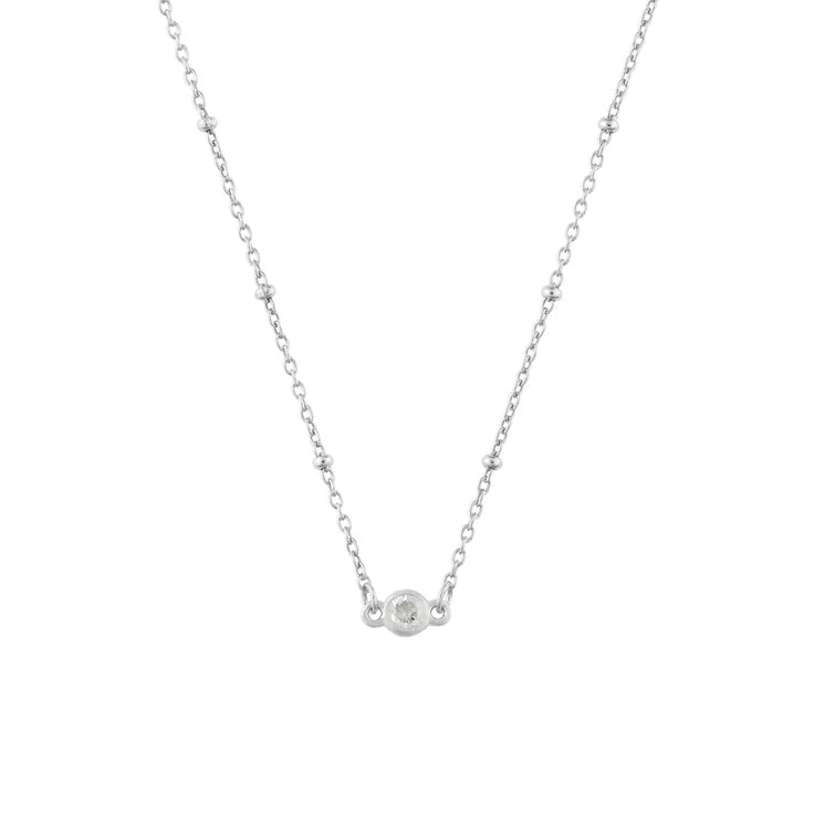 April FYB Jewelry sterling silver birthstone necklace available at Be Charmed.
