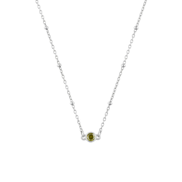 August FYB Jewelry sterling silver birthstone necklace available at Be Charmed.
