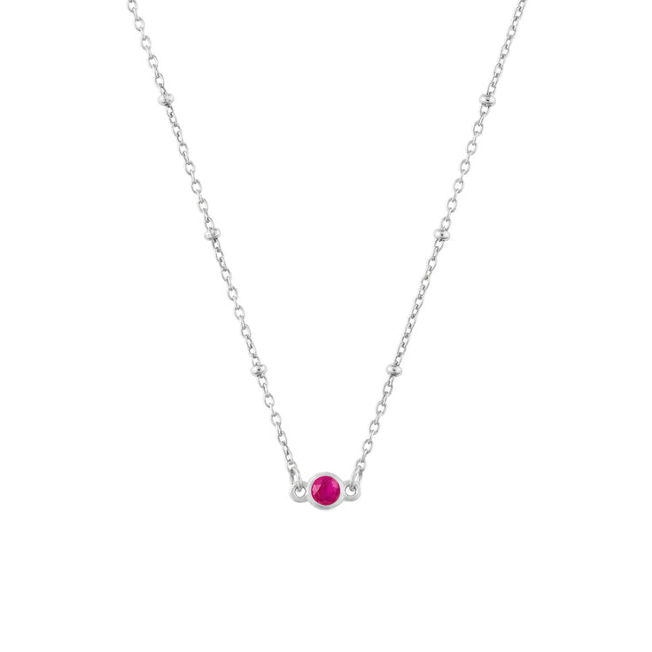 July FYB Jewelry sterling silver birthstone necklace available at Be Charmed.