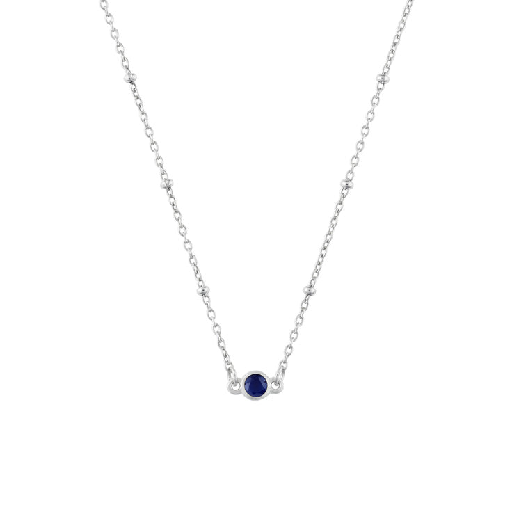 September FYB Jewelry sterling silver birthstone necklace available at Be Charmed.