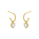 Gold FYB Amora Earrings in 18k gold-plated sterling silver with CZ stones – Available at Be Charmed