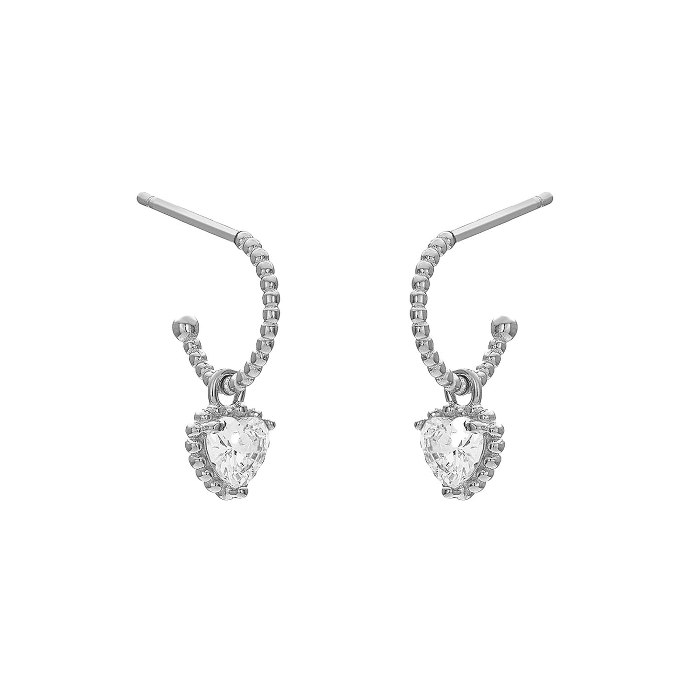 Silver FYB Amora Earrings in sterling silver with CZ stones – Available at Be Charmed