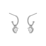 Silver FYB Amora Earrings in sterling silver with CZ stones – Available at Be Charmed