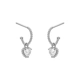Silver FYB Amora Earrings in sterling silver with CZ stones – Available at Be Charmed