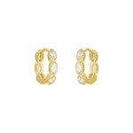 FYB Anna Huggies earrings in 18k gold-plated sterling silver – Available at Be Charmed