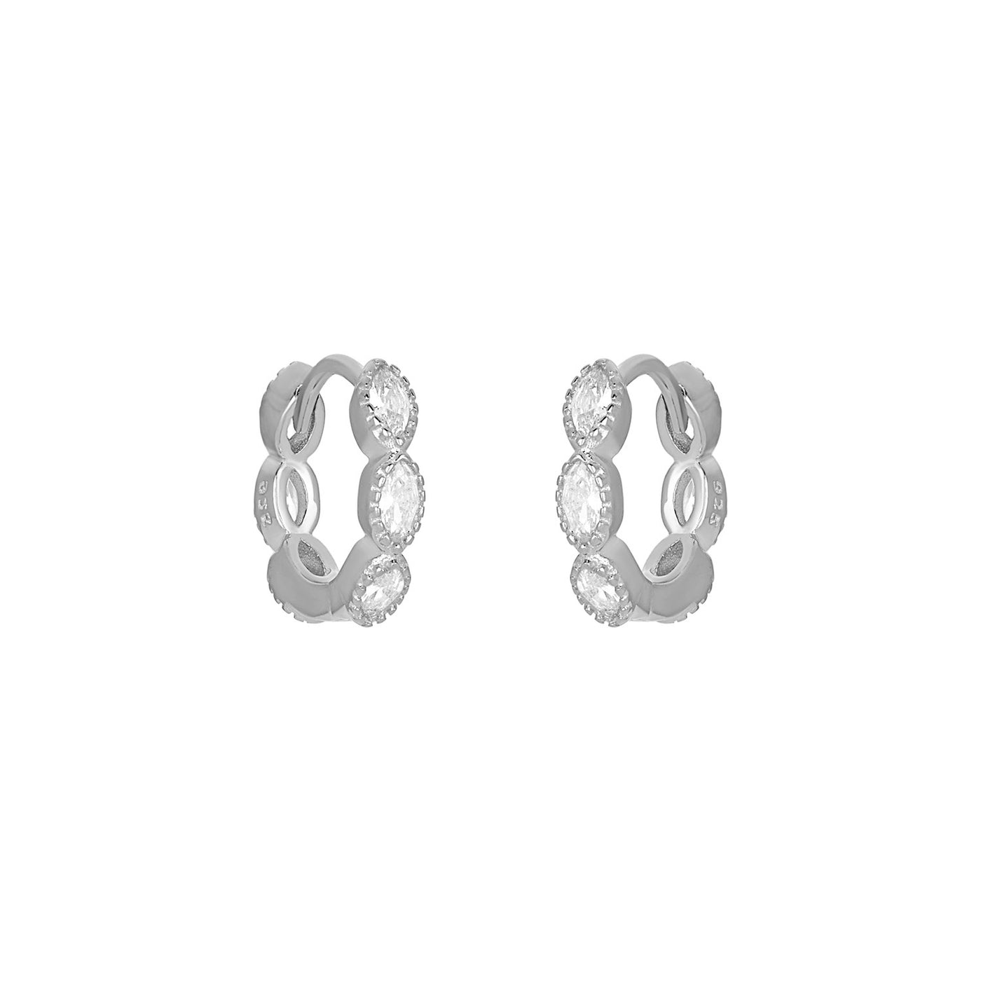 Silver FYB Anna Huggies earrings in  sterling silver – Available at Be Charmed