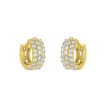 Gold FYB Marie Huggies 18k gold-plated sterling silver earrings – Available at Be Charmed