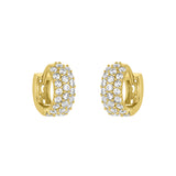 Gold FYB Marie Huggies 18k gold-plated sterling silver earrings – Available at Be Charmed