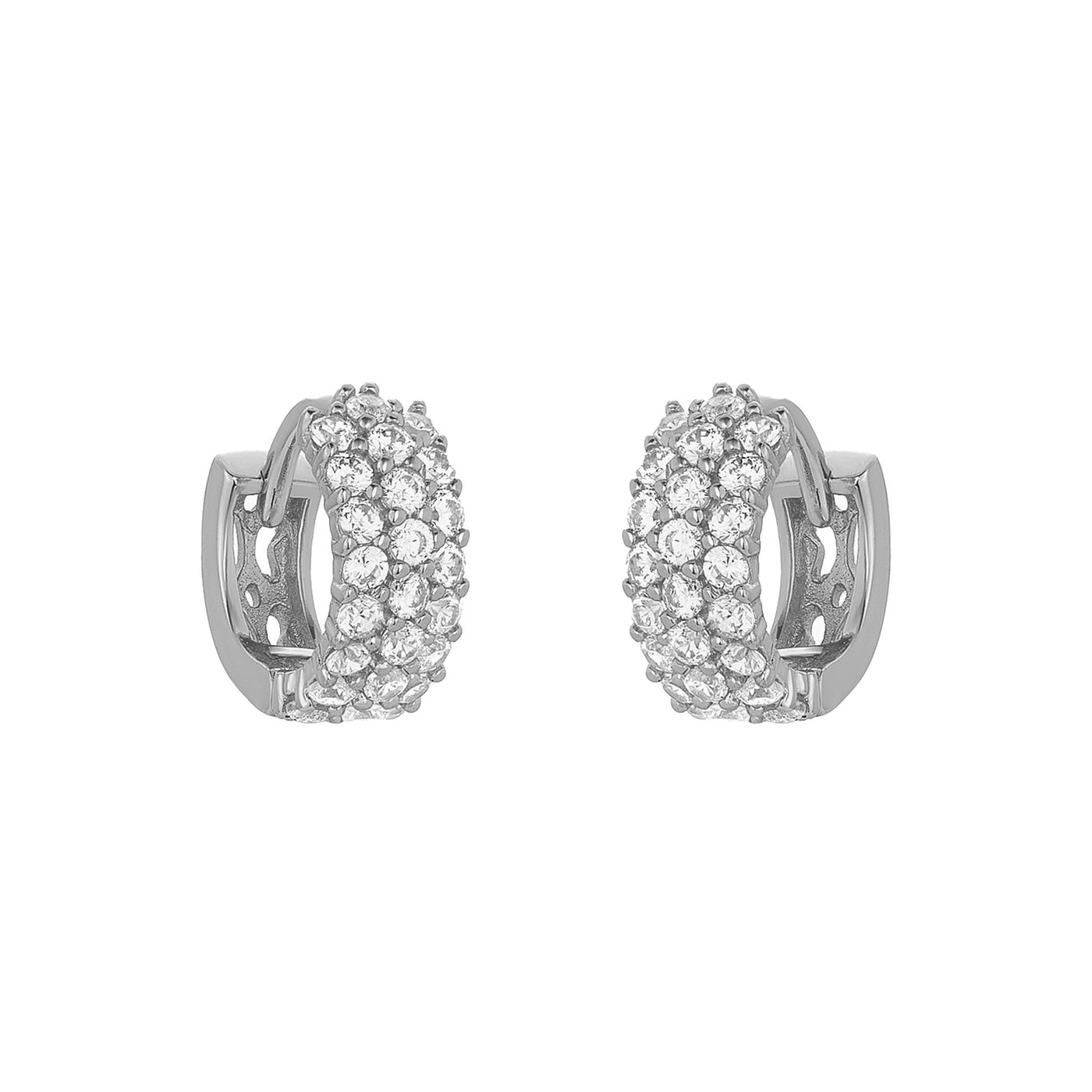 Silver FYB Marie Huggies sterling silver earrings – Available at Be Charmed