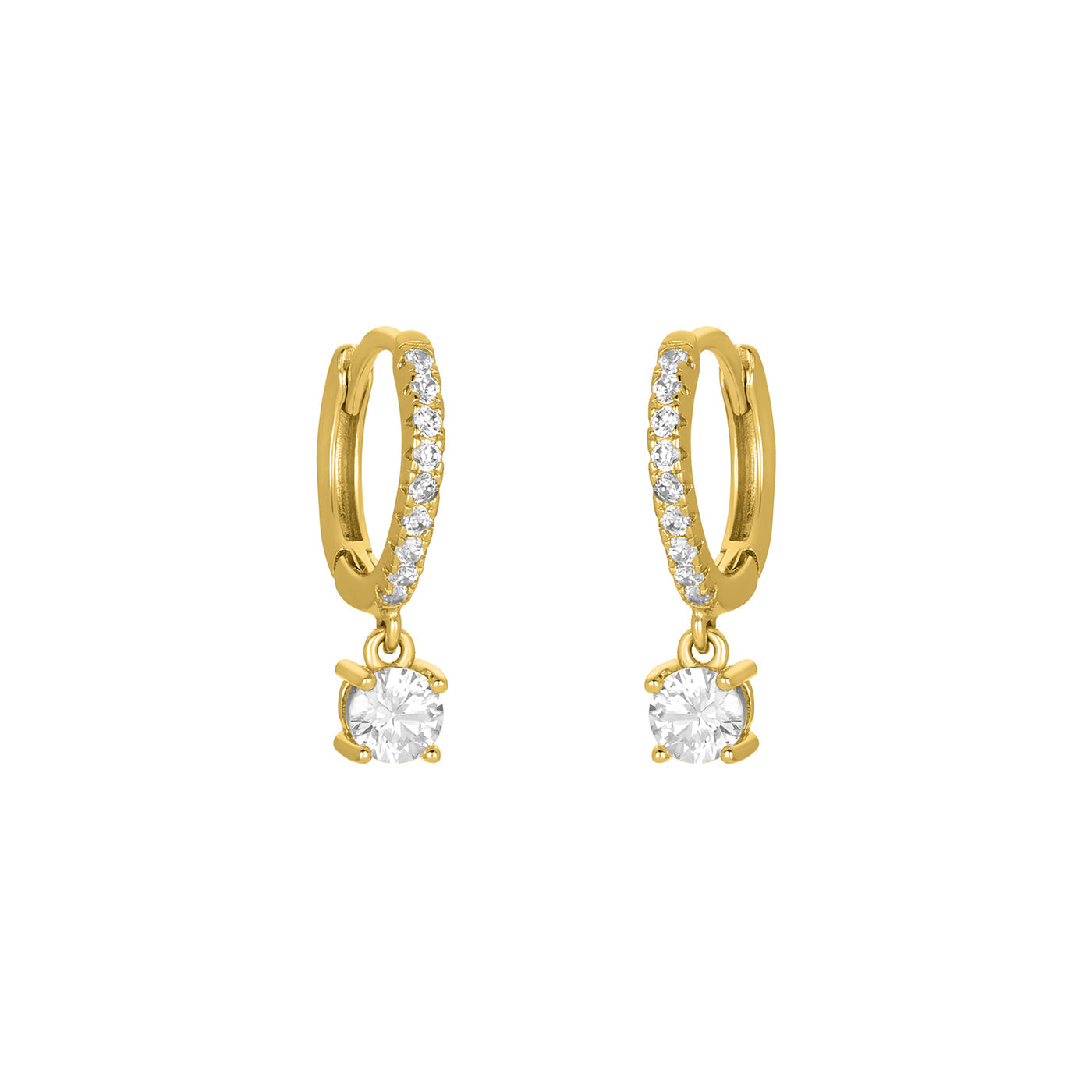 FYB Whitney Huggies in 18k gold-plated sterling silver – Available at Be Charmed