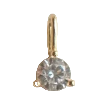 April FYB Birthstone Gold Charm Necklace – elegant personalized jewelry featuring a gold-plated charm and sparkling birthstone. Available at Be Charmed.