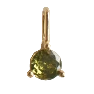 August FYB Birthstone Gold Charm Necklace – elegant personalized jewelry featuring a gold-plated charm and sparkling birthstone. Available at Be Charmed.