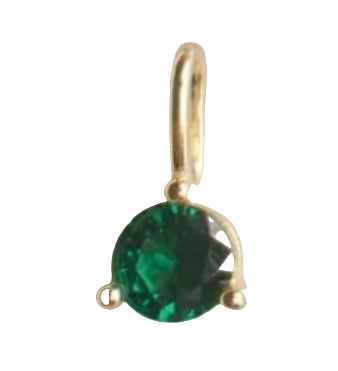 May  FYB Birthstone Gold Charm Necklace – elegant personalized jewelry featuring a gold-plated charm and sparkling birthstone. Available at Be Charmed.