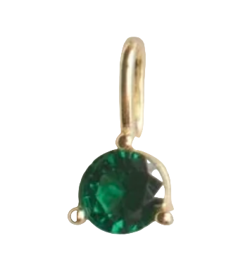 May  FYB Birthstone Gold Charm Necklace – elegant personalized jewelry featuring a gold-plated charm and sparkling birthstone. Available at Be Charmed.