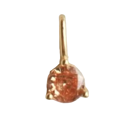 November FYB Birthstone Gold Charm Necklace – elegant personalized jewelry featuring a gold-plated charm and sparkling birthstone. Available at Be Charmed.