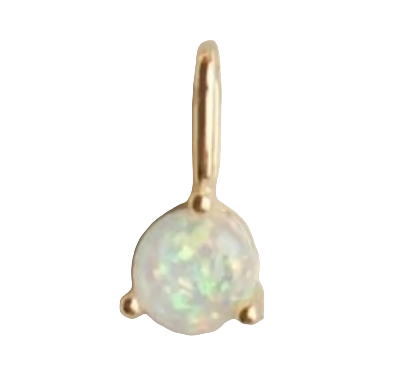 October FYB Birthstone Gold Charm Necklace – elegant personalized jewelry featuring a gold-plated charm and sparkling birthstone. Available at Be Charmed.