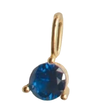 September FYB Birthstone Gold Charm Necklace – elegant personalized jewelry featuring a gold-plated charm and sparkling birthstone. Available at Be Charmed.