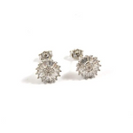 FYB silver sunburst stud earrings available at Be Charmed.