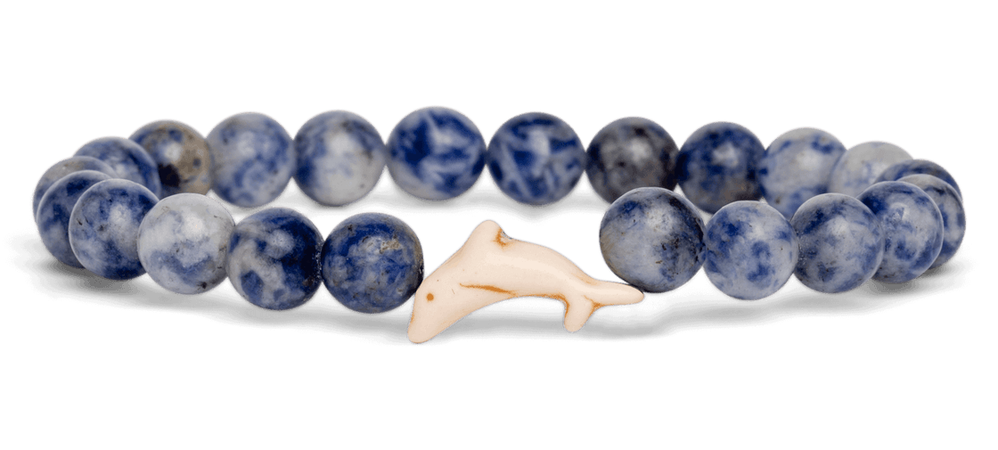 Coastal Blue Fahlo The Dolphin Odyssey Bracelet with dolphin charm and adjustable band. Symbolizes freedom and adventure. Available at Be Charmed