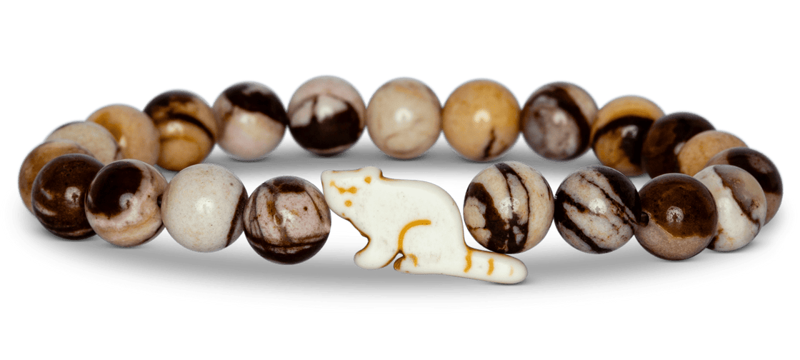 Fahlo The Red Panda Dash Himalaya Stone Bracelet. Track a real red panda and support wildlife conservation. Adventure jewelry available at Be Charmed.