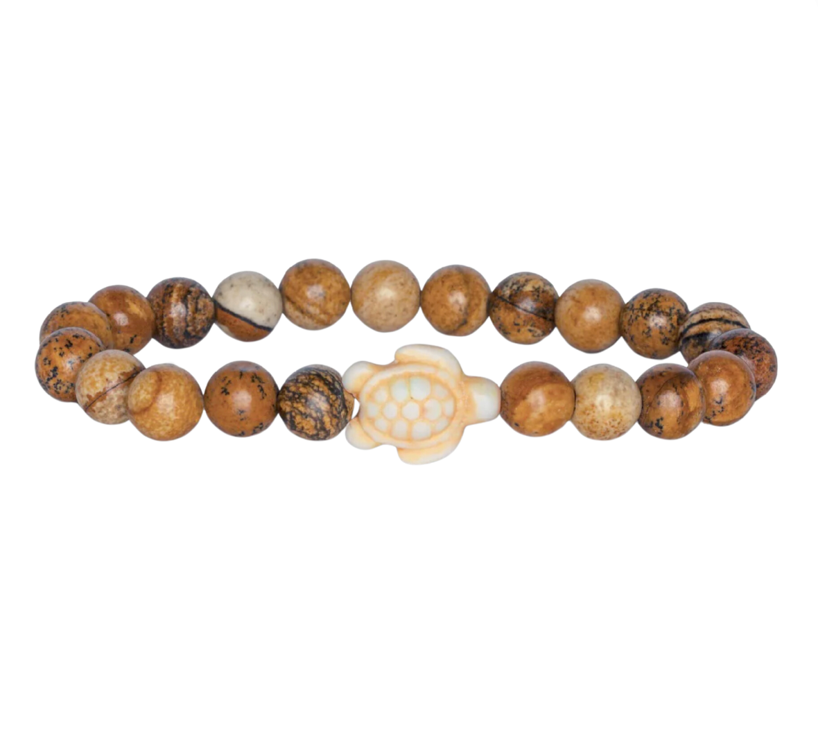 Dune Fahlo The Turtle Journey Bracelet with turtle charm and adjustable band. Meaningful jewelry gift. Available at Be Charmed