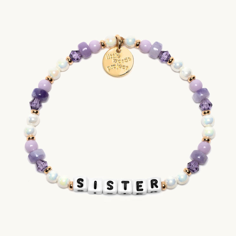 Little Words Project Bracelet Sister Purple Punch