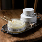 Farm + Sea Beach Girl sugar scrub with natural exfoliants and nourishing ingredients for smooth skin. Available at Be Charmed.