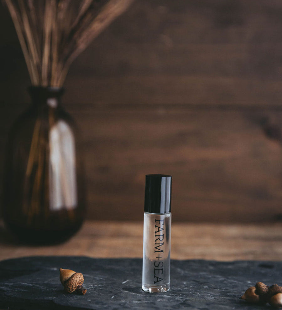Farm + Sea Beach Girl Roll-On Perfume. A fresh, clean coastal fragrance in a travel-friendly rollerball. Available at Be Charmed.