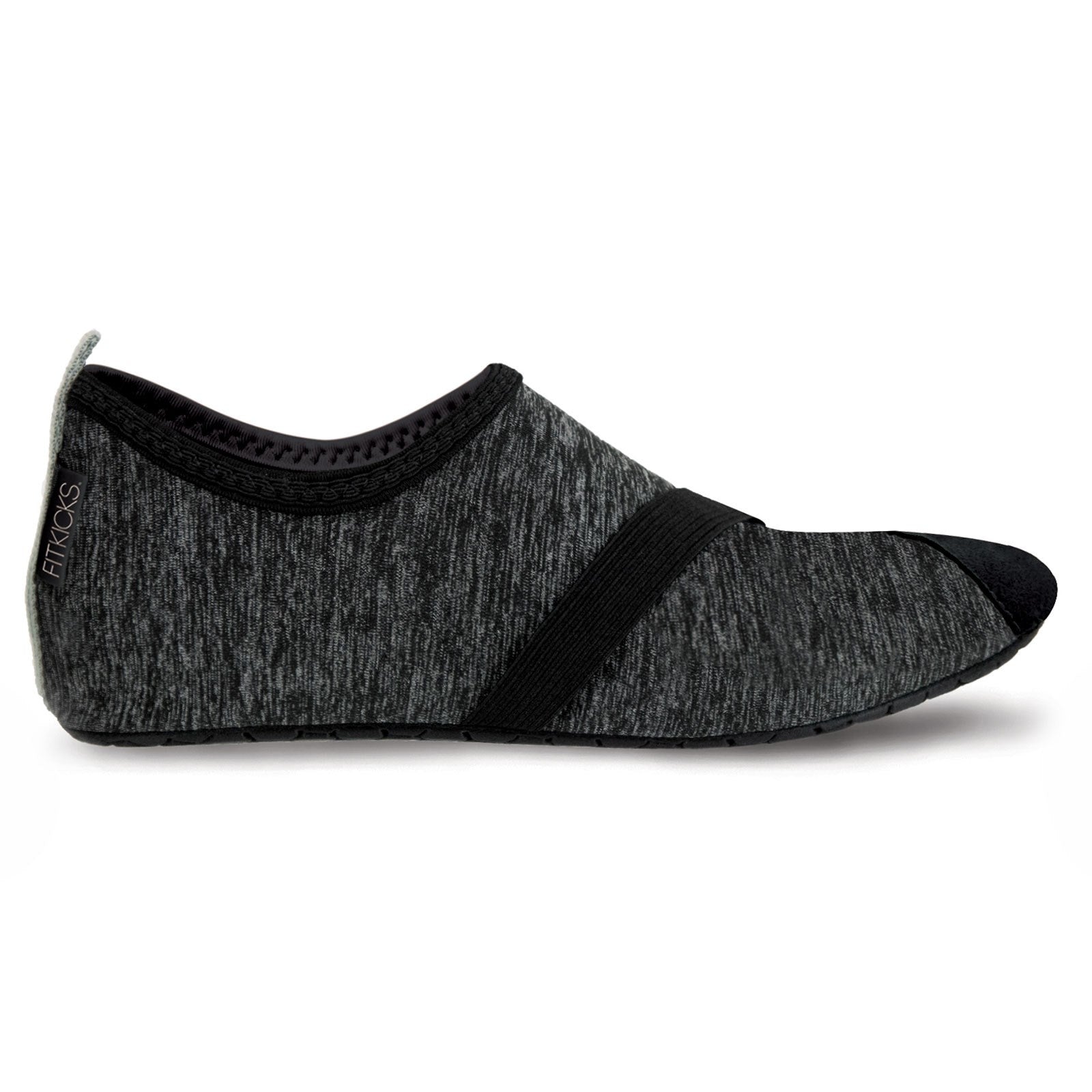 Black FitKicks foldable active lifestyle shoes available at Be Charmed.