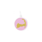 Flamingo Pink Lola gold Cape Cod pendant necklace with classic coastal-inspired design, elegant everyday jewelry, Available at Be Charmed