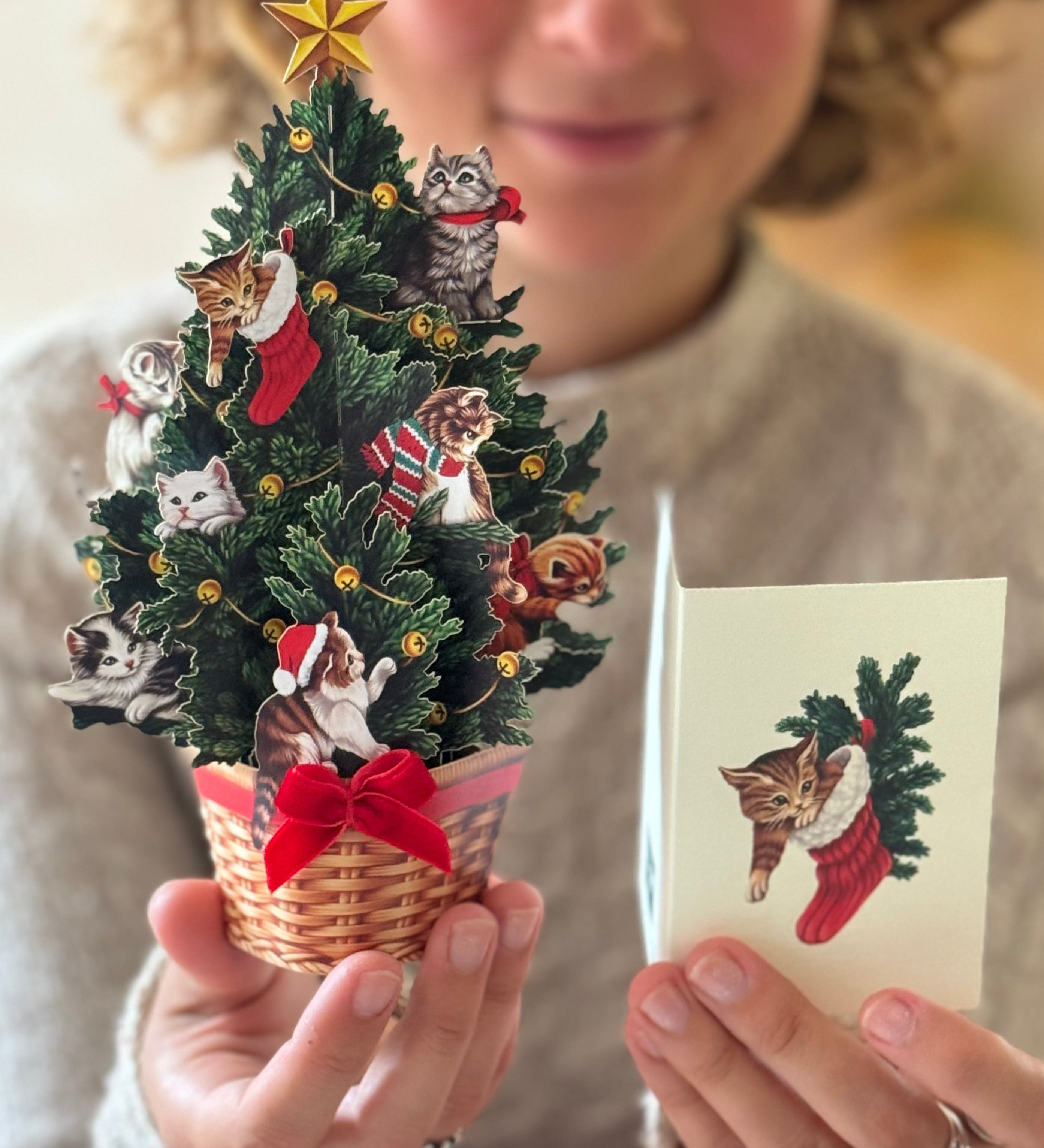 Fresh Cut Paper Mini Meow Christmas Tree