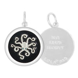 Front & Back of Lola silver octopus pendant necklace with ocean-inspired design and detailed craftsmanship, Available at Be Charmed