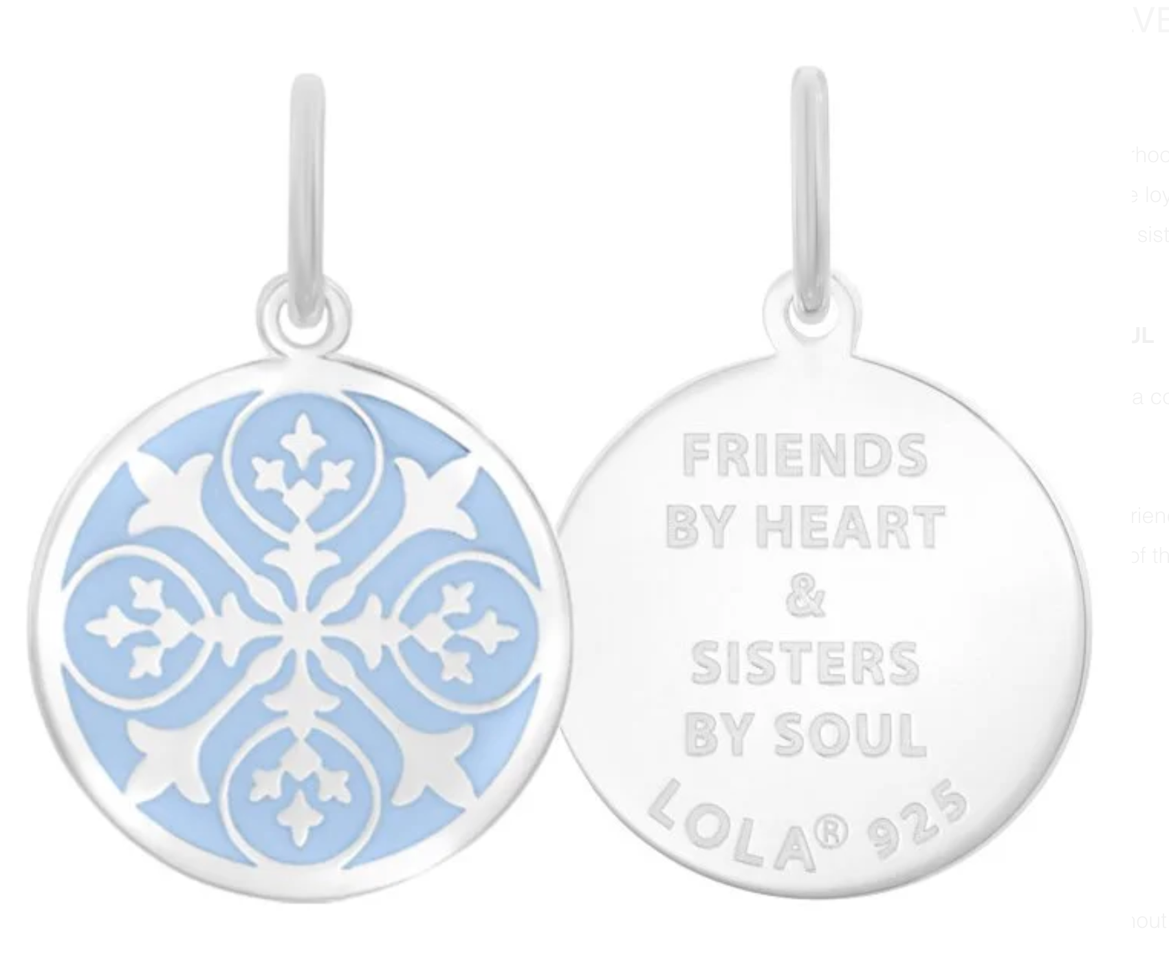 Lola sisterhood fleur silver pendant necklace symbolizing unity and connection, perfect for everyday wear or gifting. Available at Be Charmed.